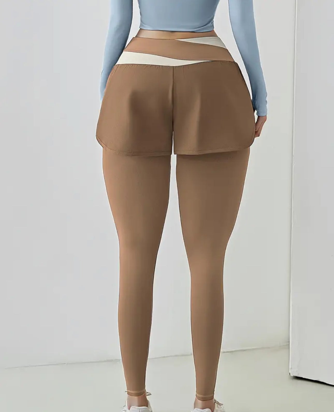 Two Piece Brown Sport Leggings