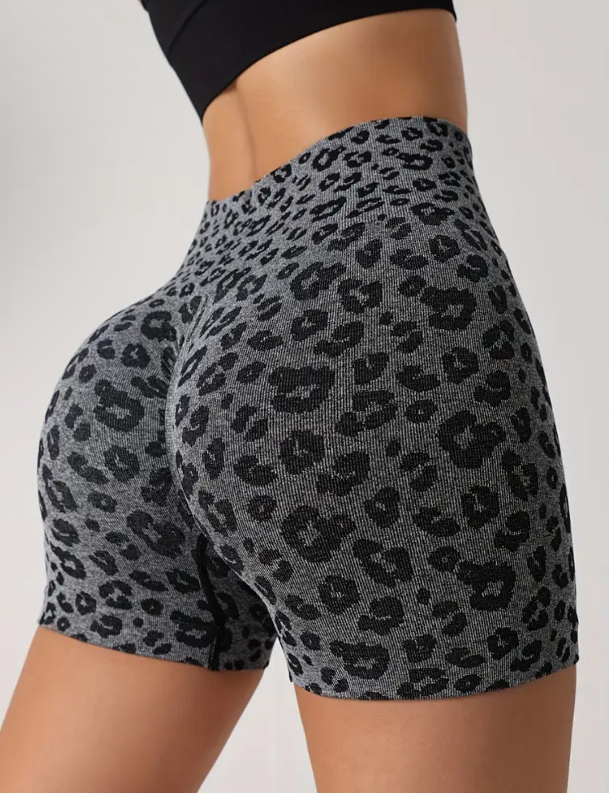 Leopard High Wasted Yoga Shorts