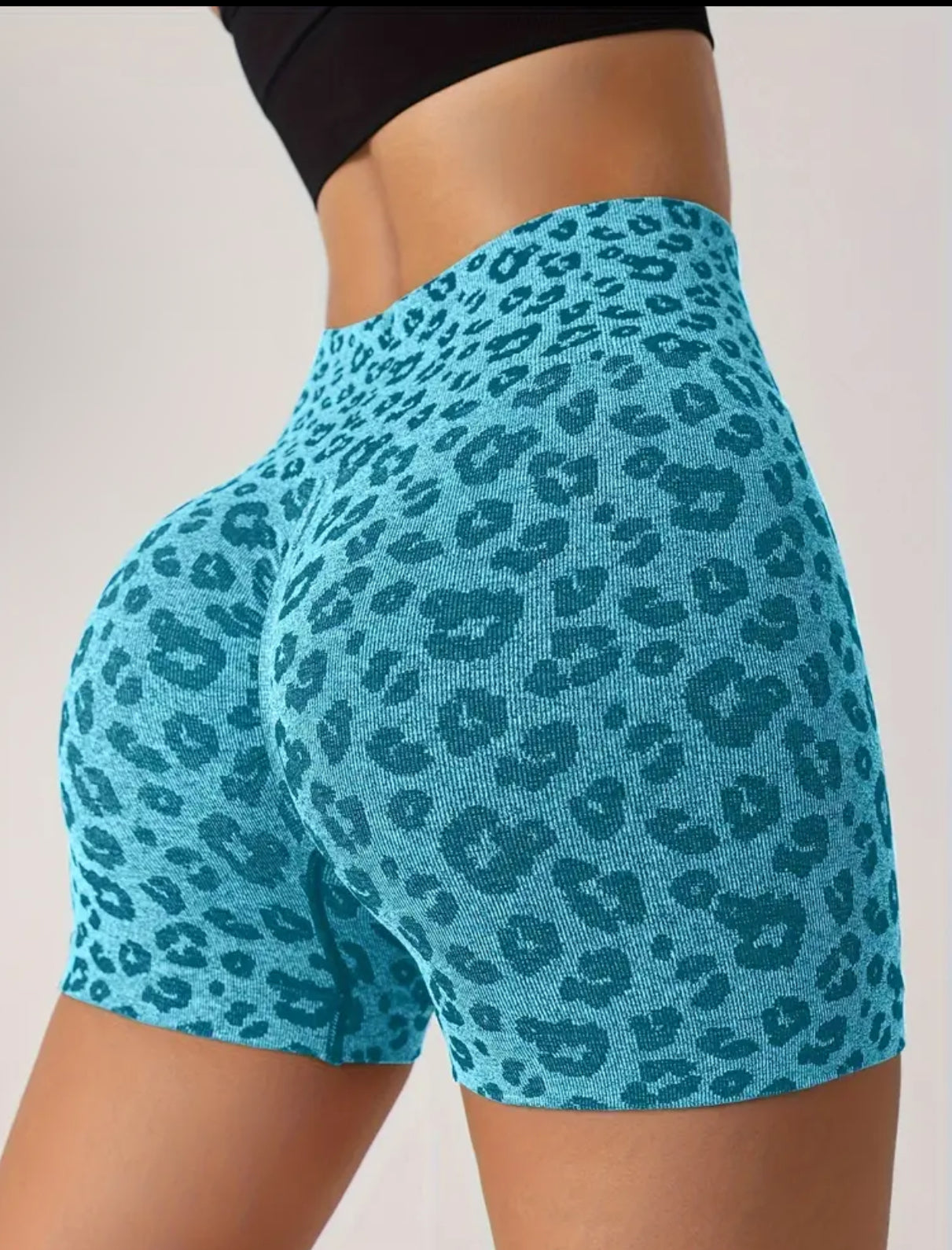 Leopard High Wasted Yoga Shorts