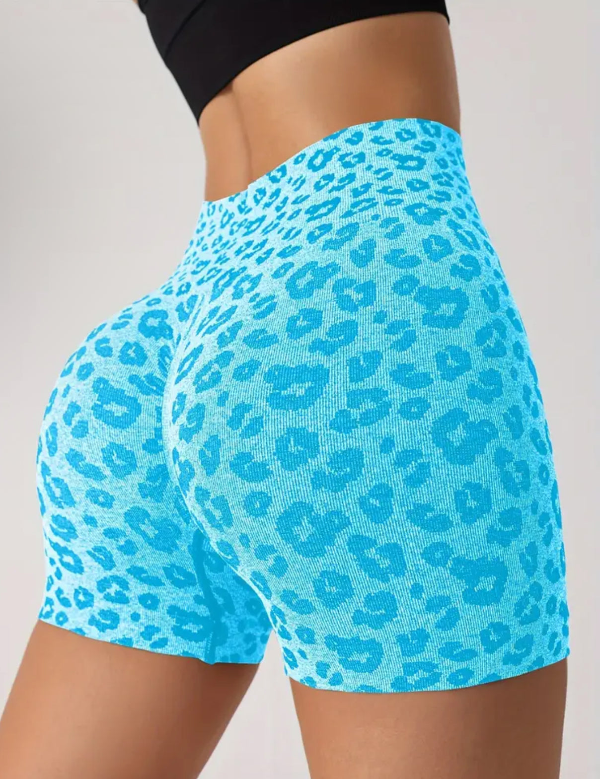 Leopard High Wasted Yoga Shorts