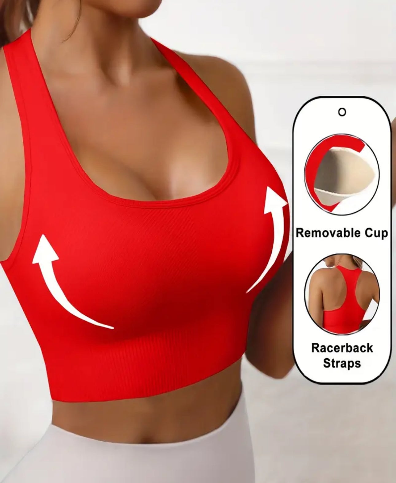 Rib-Knit Sports Bra