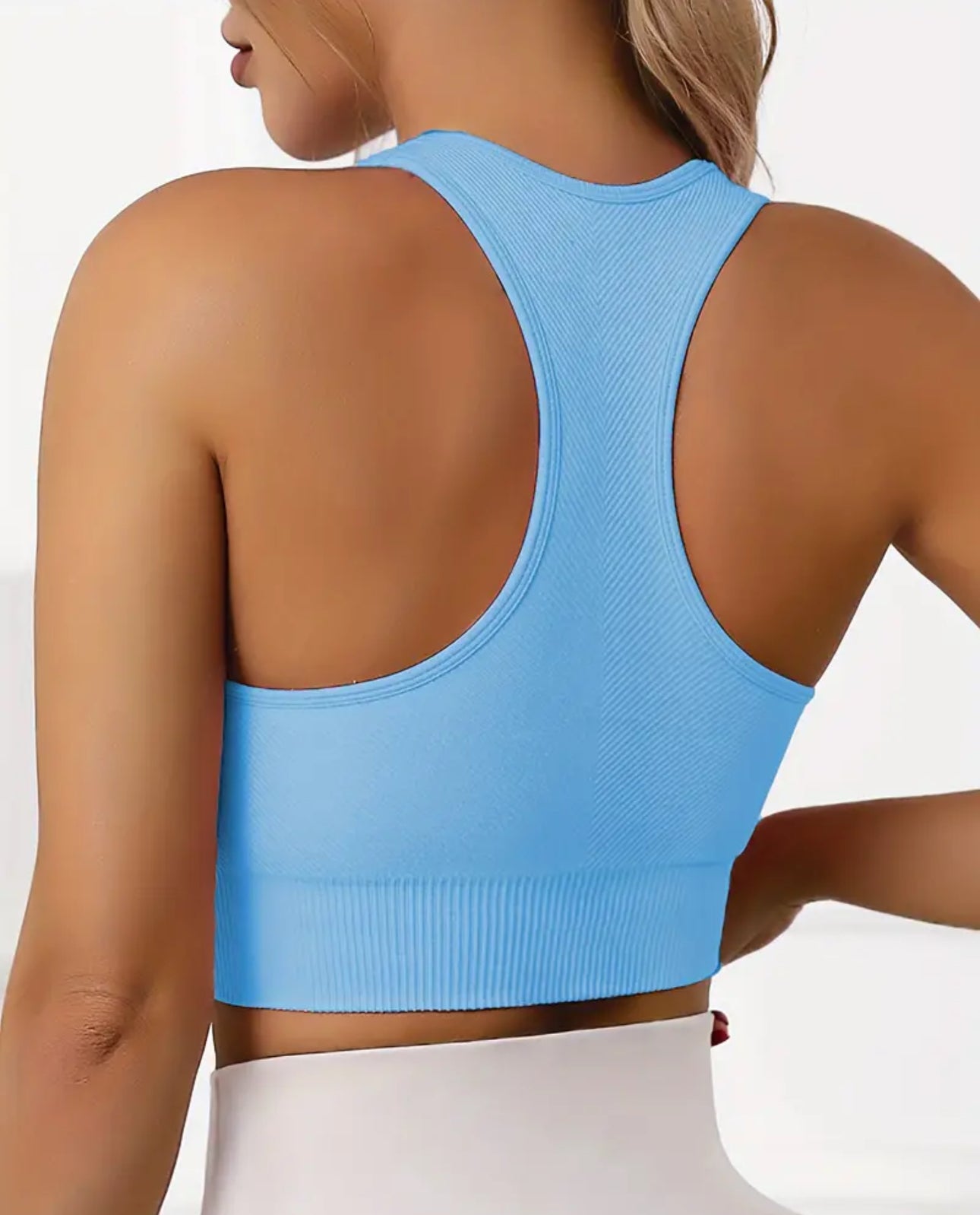 Rib-Knit Sports Bra