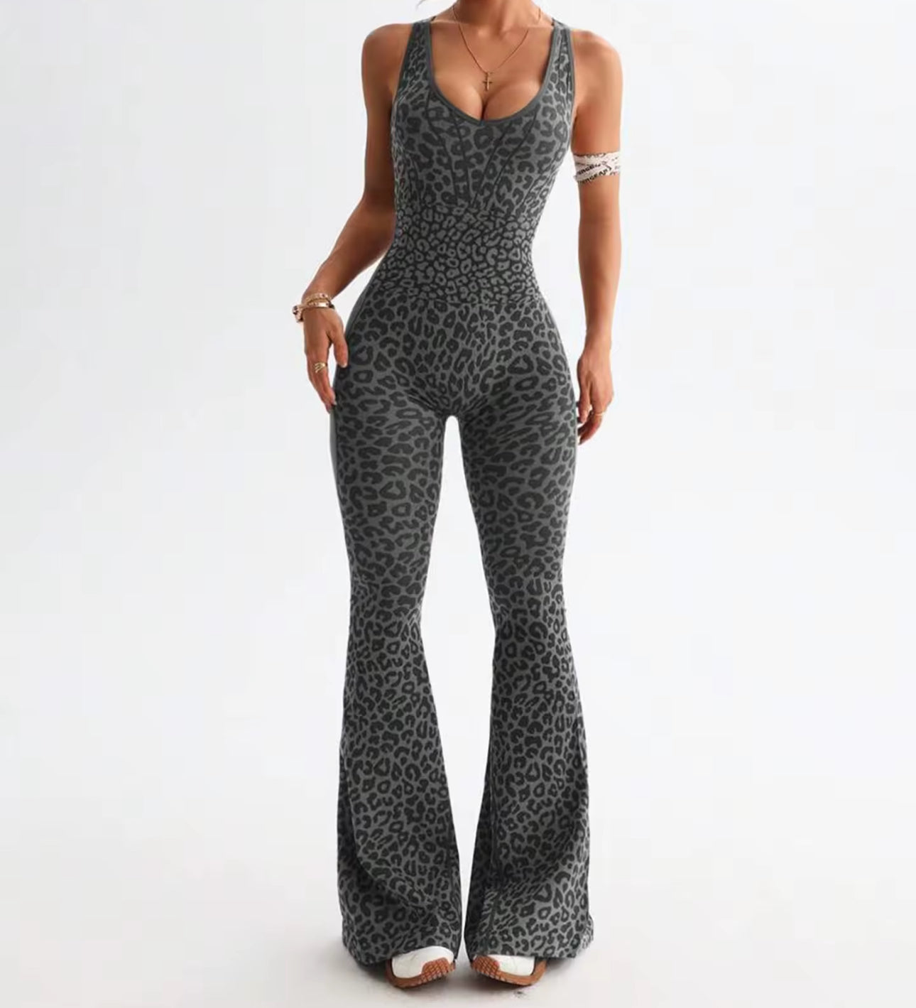 Leopard Criss-cross Jumpsuit