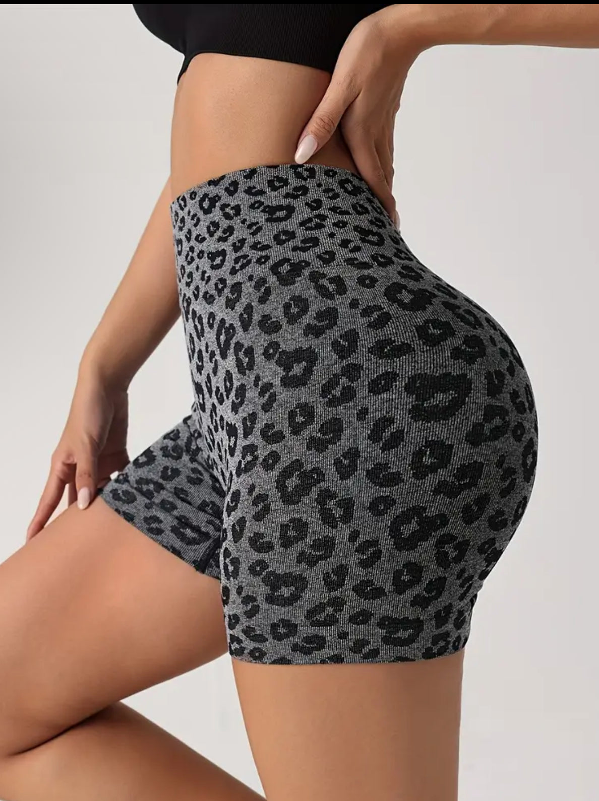 Leopard High Wasted Yoga Shorts