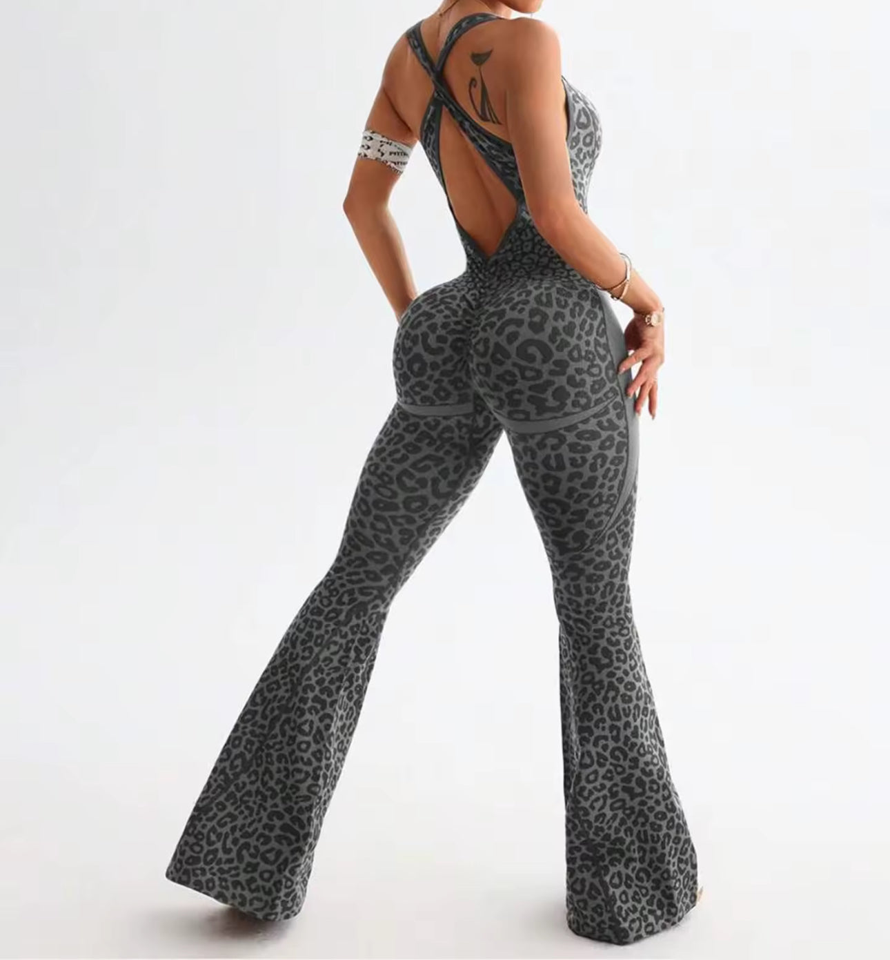 Leopard Criss-cross Jumpsuit