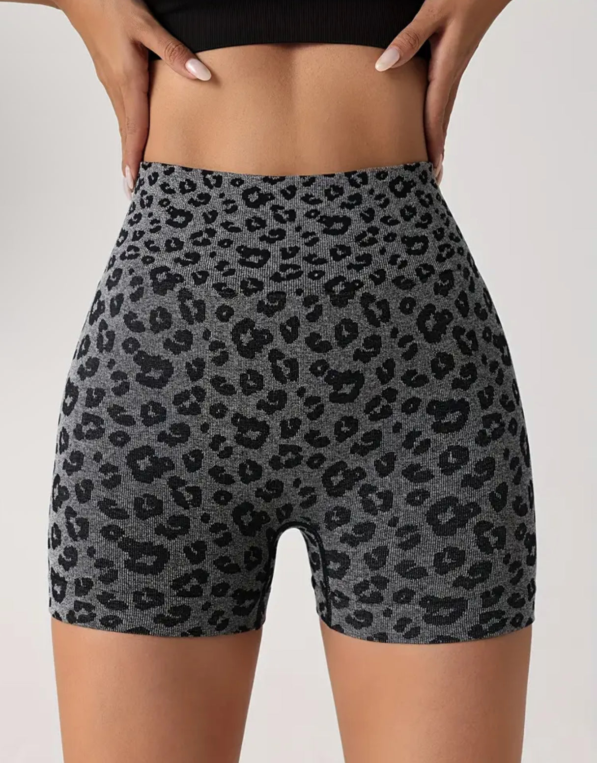 Leopard High Wasted Yoga Shorts