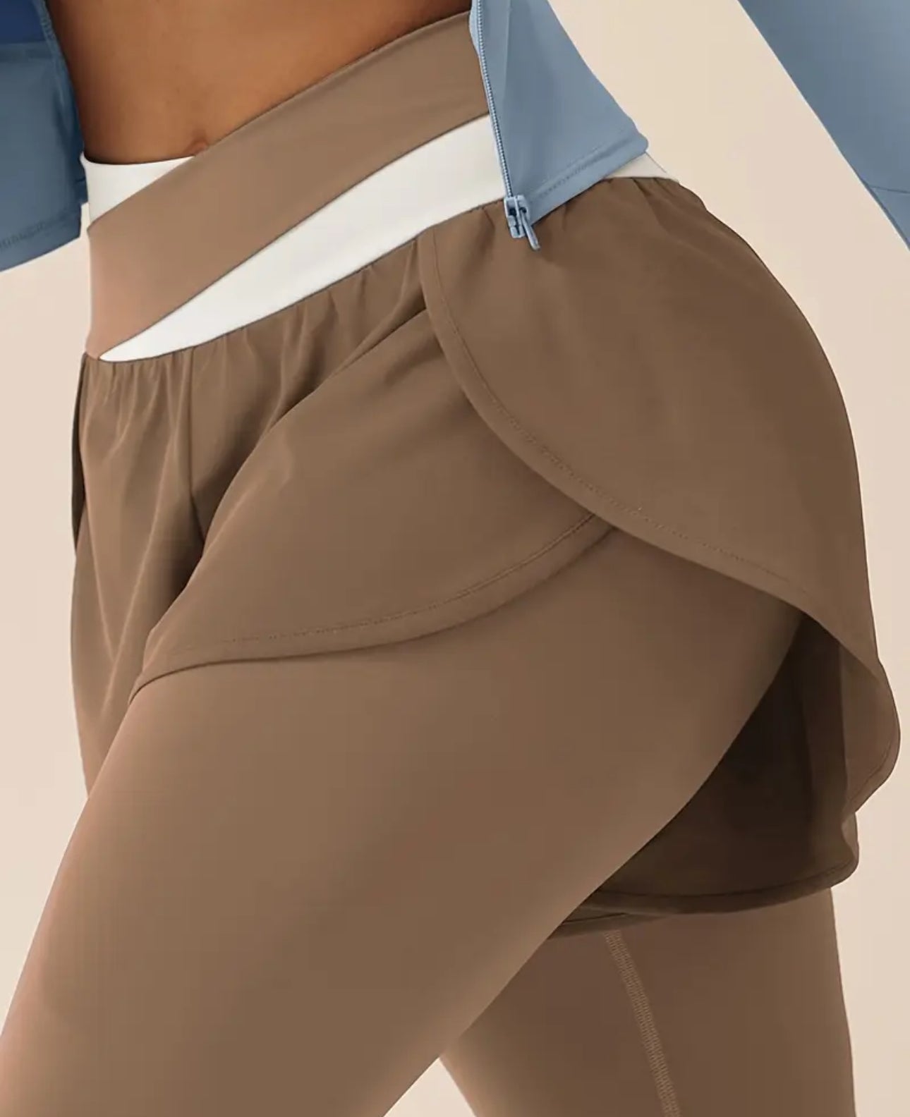 Two Piece Brown Sport Leggings