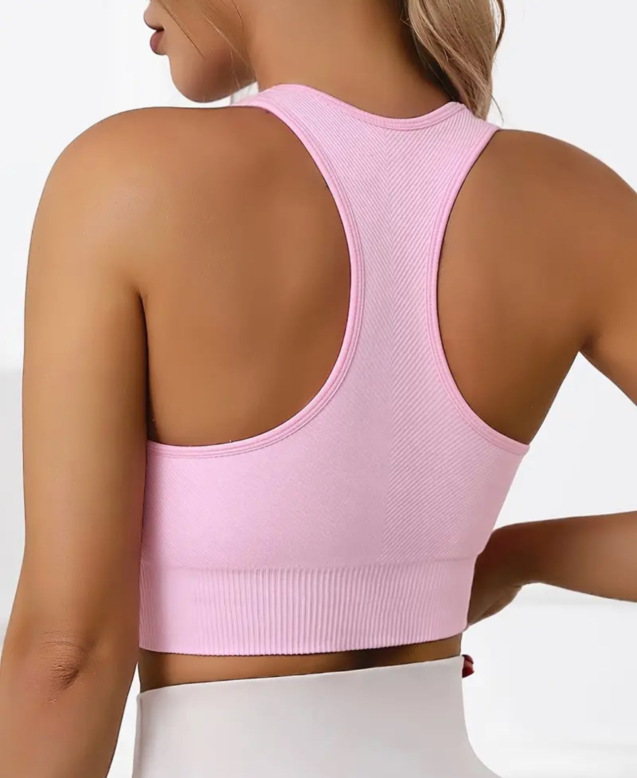 Rib-Knit Sports Bra